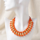 Handmade Jewelry Drop Bead Orange Necklace